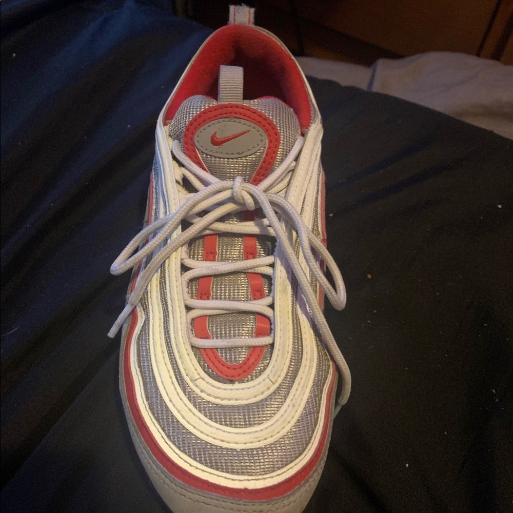 Air max 97 red and gray and white